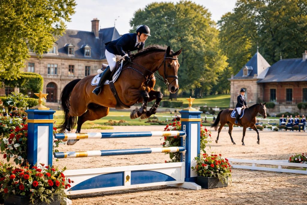 Les loisirs équestres avec concours hippiques, CSO et dressage dans les Haras Nationaux