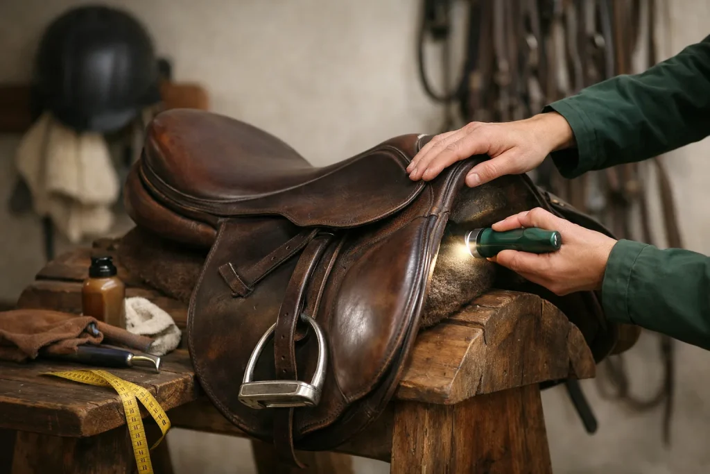 Vérifier une selle d&rsquo;occasion : les points de contrôle essentiels