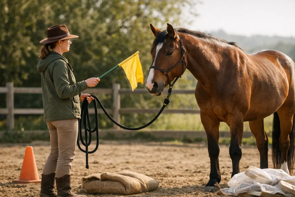 Désensibiliser son cheval en douceur : gagner sa confiance à pied