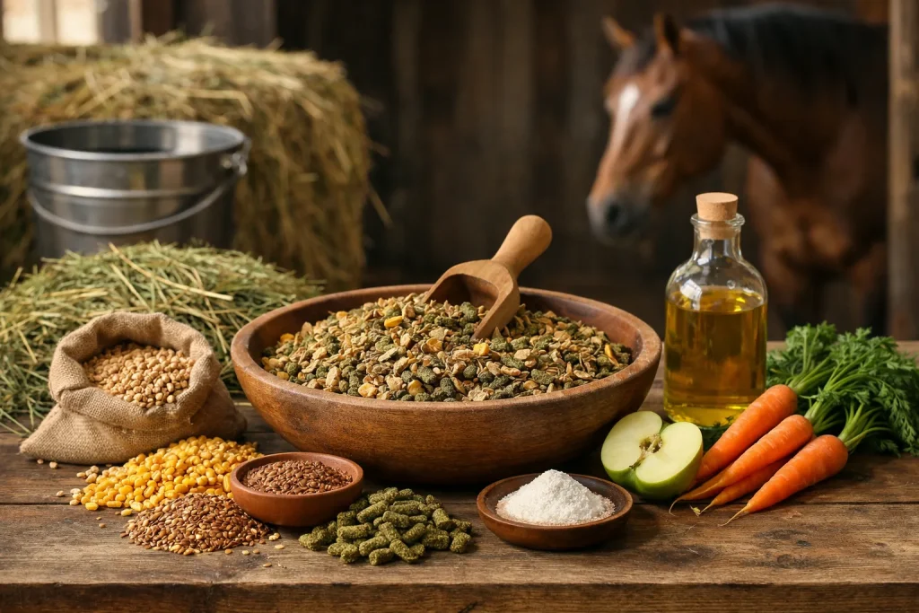 Tableau d’alimentation du cheval : les repères pour construire une ration